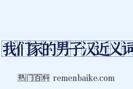 我们家的男子汉近义词是什么意思的图片